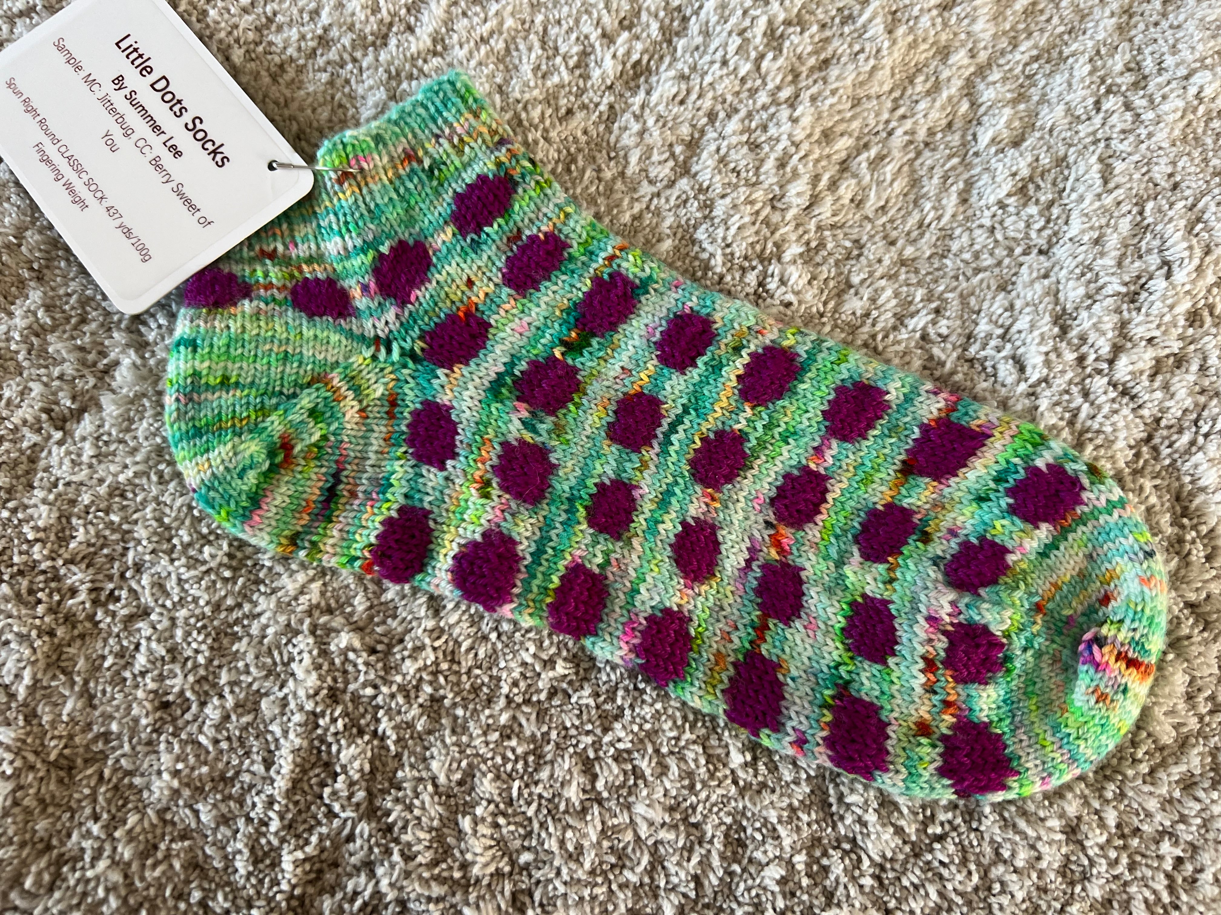 Spun Right Round - Little Dots Socks Kits – Yarnbyrds, LLC