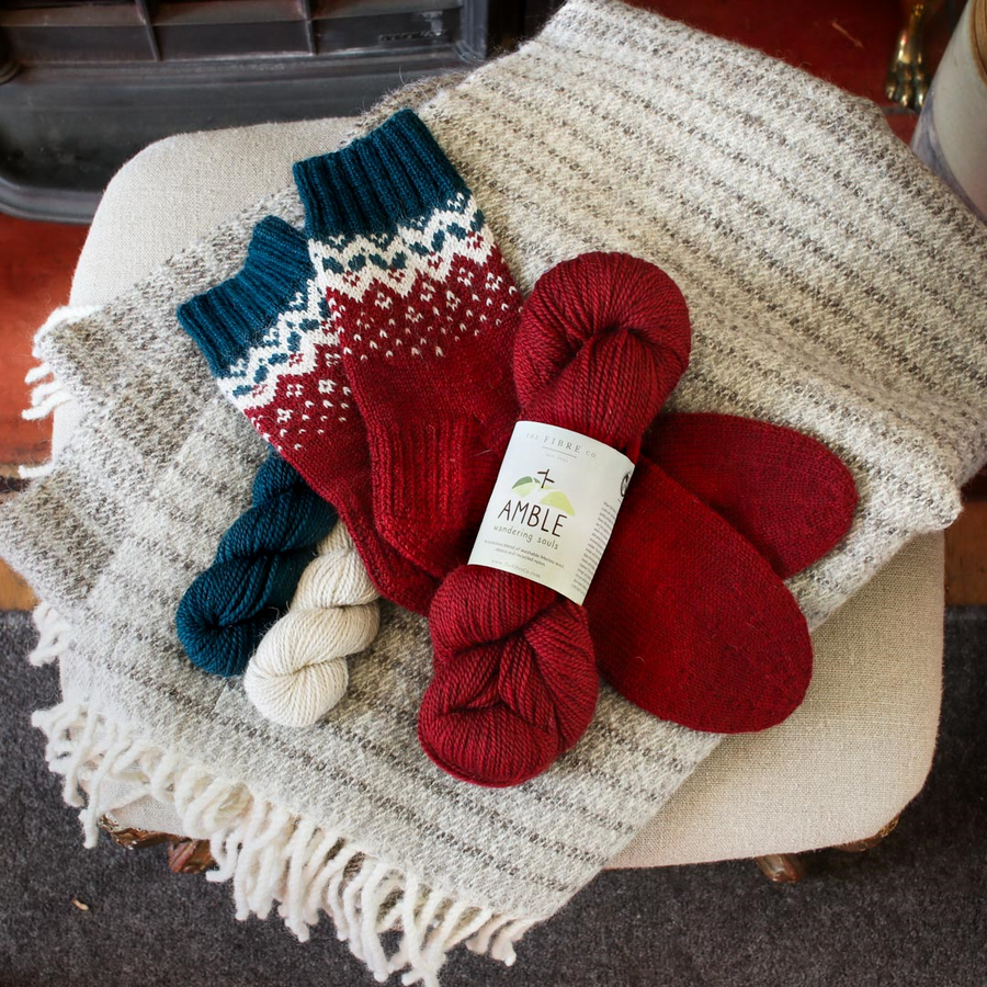 The Fibre Co. - Festive Mistletoe Socks Kit