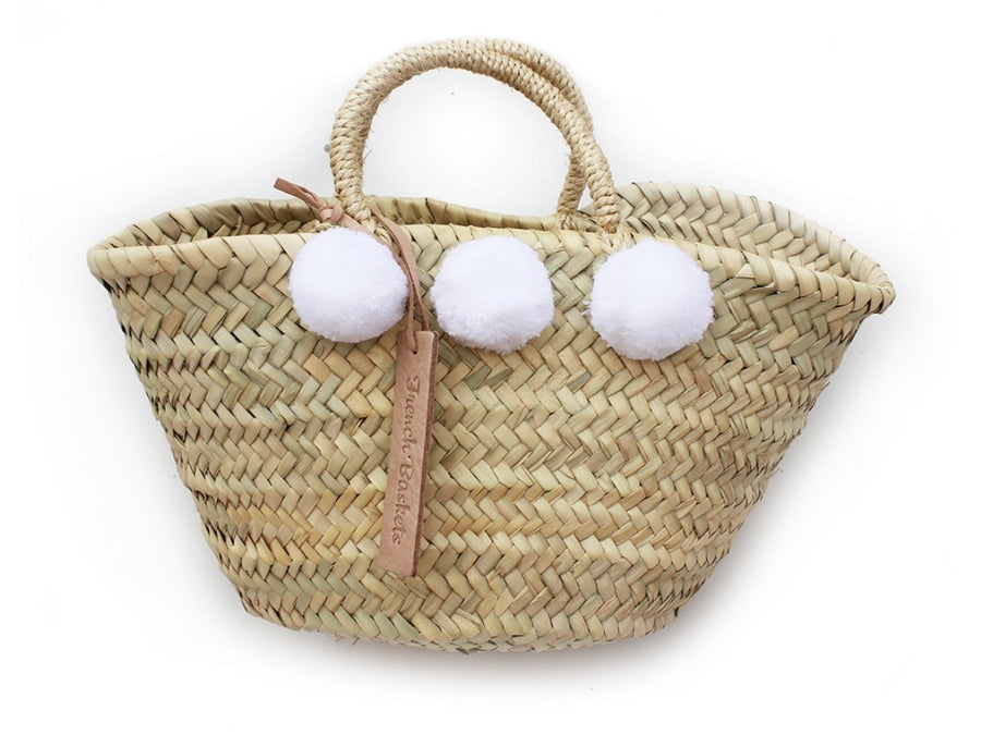 Round Straw Bag Small French Basket Small Round Basket 